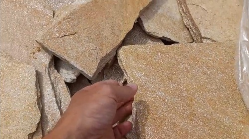 Плитняк златолит жёлтый золотистый для фасада 1,5-3см купить в Чите